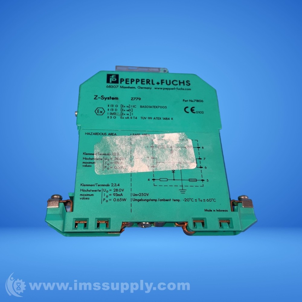 Pepperl & Fuchs 71806 Safe Snap Barrier Relay Module FNIP