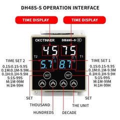 Digital Time Relay DH48S-S/2Z Cycle Timer 220V 380V 24V 12V with DIN Rail Base