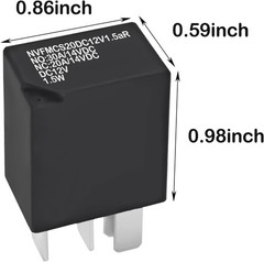 12V Automotive Power Relay Pack of 2 25A 5-Pin Compatible With Vehicles