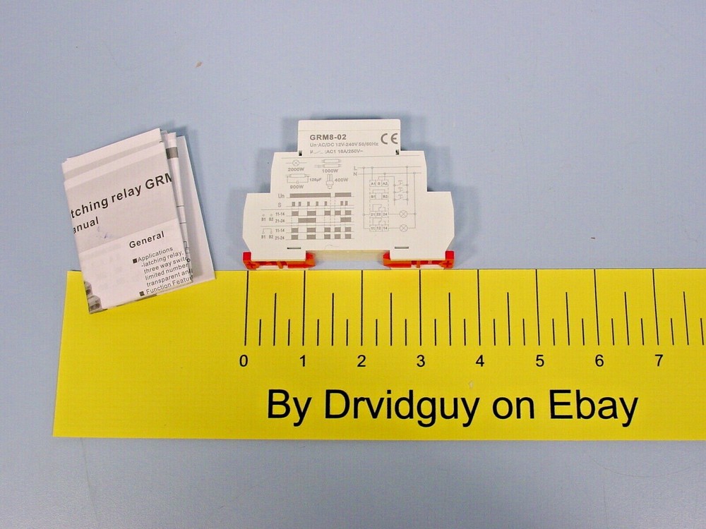 *Gaeyaele GRM8 Memory Latching Relay Impulse Relay, 16A, 12V-240V, GRM8-02