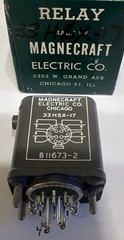 Magnecraft Electric Co. relay model 33 HSX-17 4-pole double-throw switch 14 Pin