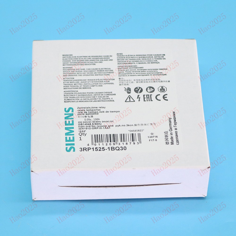 3RP1525-1BQ30 SIEMENS New Time Relay One Year Warranty