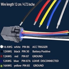 5-PIN SPDT Car Marine Relay – Automotive Waterproof with Harness Set, 12V 40/30A