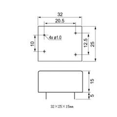 PCB Mount 3A SSR Solid State Relay DC Control AC Input DC3-32V Output AC0-380V