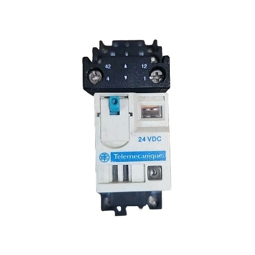 Schneider RXM2AB1BD Relay DPDT 24VDC Coil w/ RXZE2S108M Base RXM040W Diode