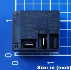 3x Zettler 12VDC Relay AZ2100-1A-12DEF 40A 250VAC Trane Fan Blower Motor E