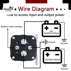 500 Amp Battery Isolator and Relay for Marine, Mobile Audio, Off-Road, Power Spo