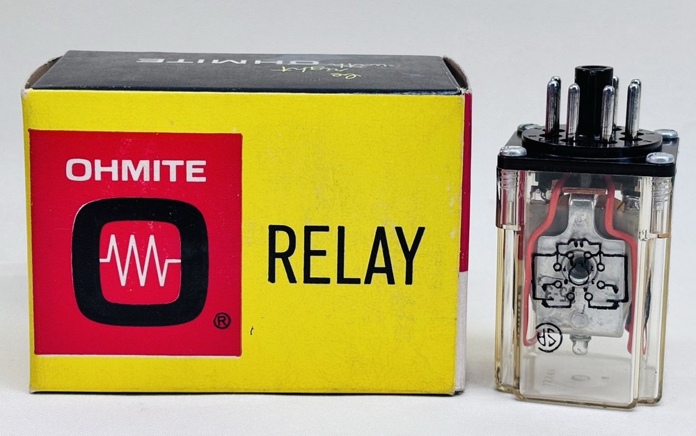 Ohmite GPRTPX206T Relay 6VAC Coil DPDT 10A 115V Plug In Octal NOS