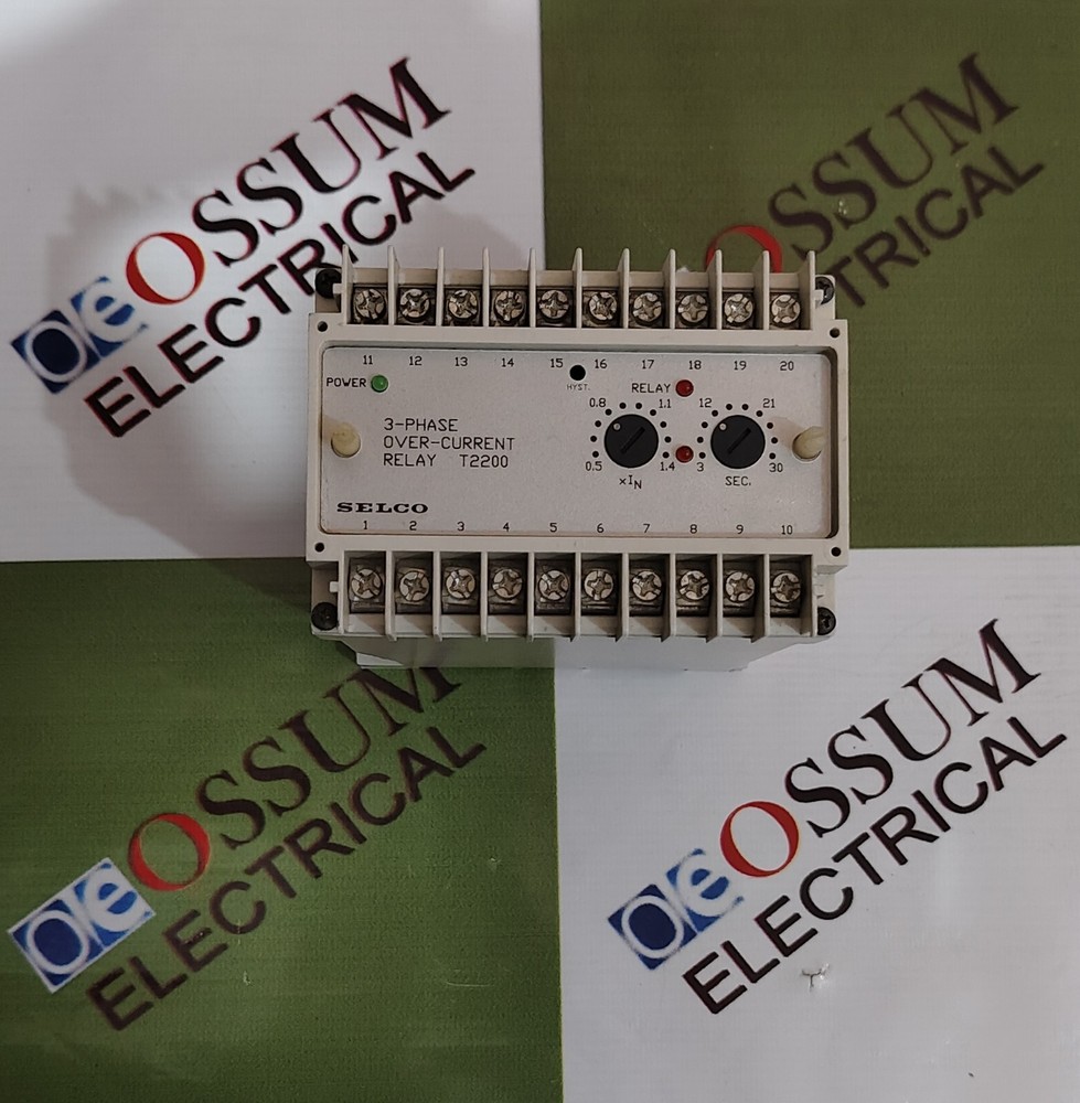 SELCO T2200 3-PHASE OVER-CURRENT RELAY VOLTAGE 440VAC FREE FAST SHIPPING