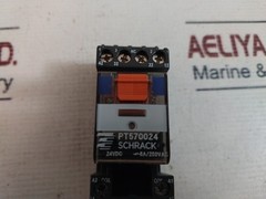 SCHRACK PT570024 Plug In Relay With Socket 250VAC 6A