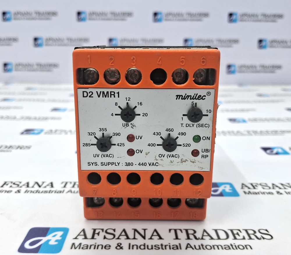 MINILEC D2 VMR1 PHASE FAILURE RELAY 380-440VAC