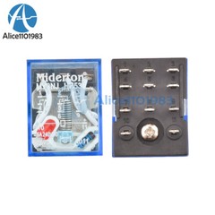 MY3NJ AC 220V / AC 110V / DC 24V 11 PIN Coil Power Relay Module Socket Base