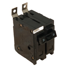 Cutler-Hammer Quicklag BA 20A 2-Pole Circuit Breaker, 120/240VAC, 40°C, HACR