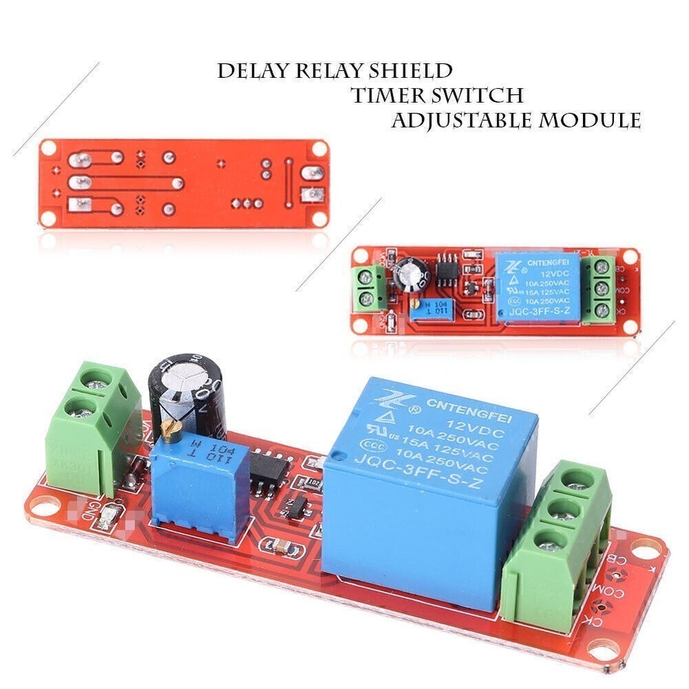 DC 12V Relay Timer Delay Switch Adjustable 0 to 10 Second Shield NE555 Module UK