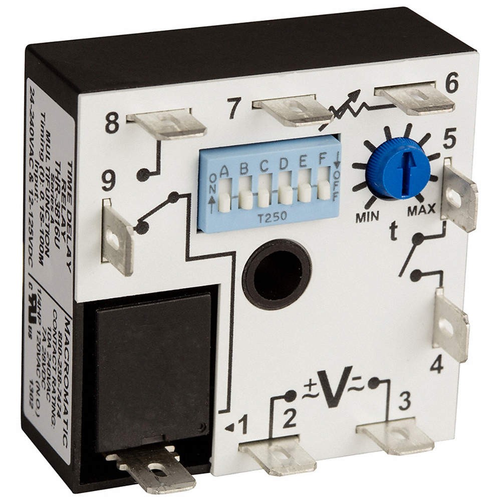 MACROMATIC THR-3816U Multi-Function EncapTiming Relay,9 pins 21EP67