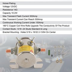 12V DC Max 300A Continuous Duty Solenoid Relay for Golf Carts Winch Marine