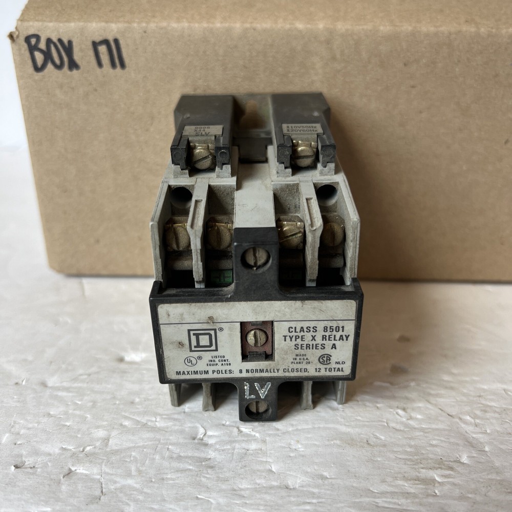 SQUARE D 8501 X020 TYPE X INDUSTRIAL CONTROL RELAY SERIES A