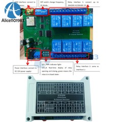 8 CH 433MHz Lora Remote Control Point-Point Feedback Wireless IO Relay Switch