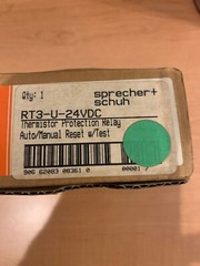 Sprecher Schuh RT3-U-24VDC Thermistor Protection Relay Auto/Manual Reset W/test