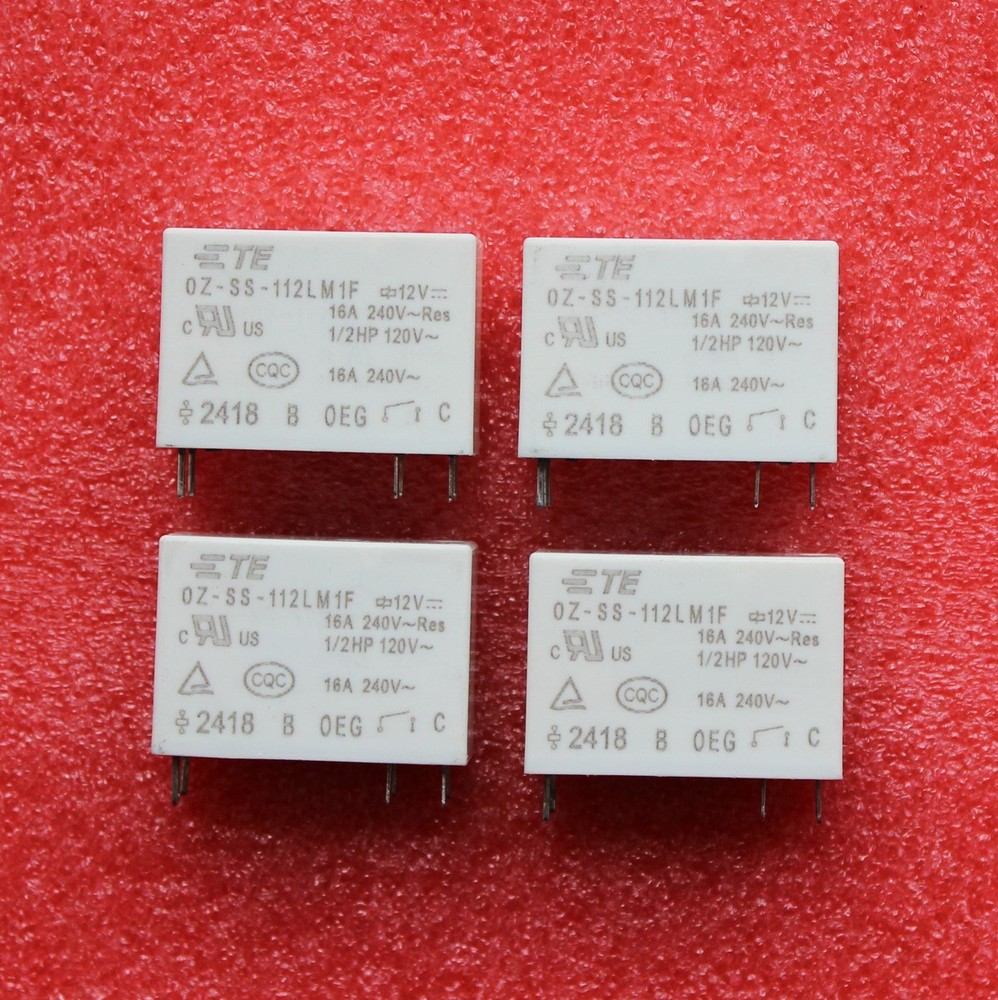 4pcs Miniature Power Relay Replacement For TE OZ-SS-112LM1F 16A 12VDC 6-Pins