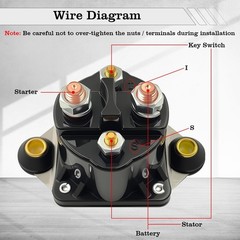 89-817109A2 Starter Solenoid, 12V Starter Solenoid Relay Switch, Fit for Merc…