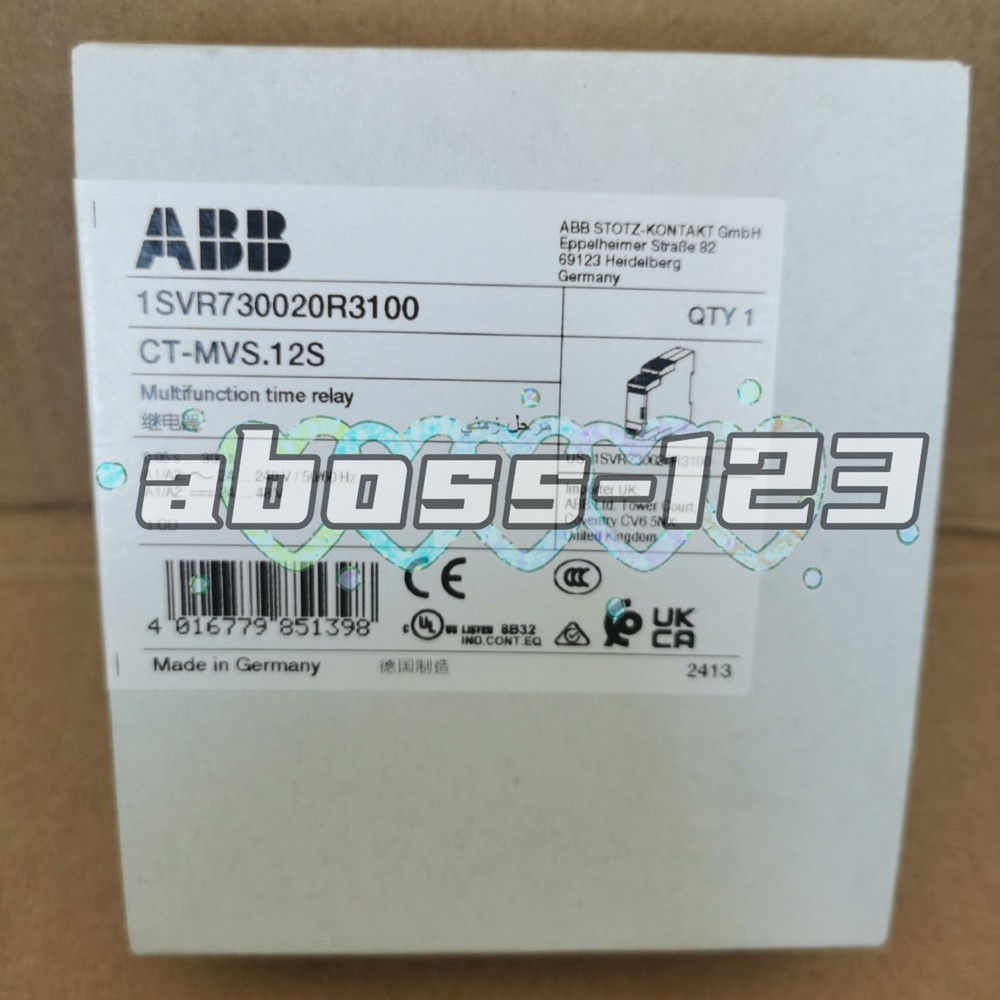 ABB CT-MVS.12S 1SVR730020R3100 Time Relay#1pcs New In Box