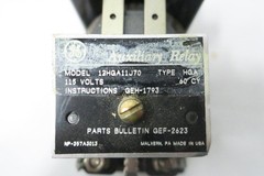 General Electric Ge 12HGA11J70 Auxiliary Relay 115v-ac