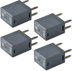 4 Pack High Power 4 Pin Fuse Box Relay # 135001148385 Compatible for GM Gray