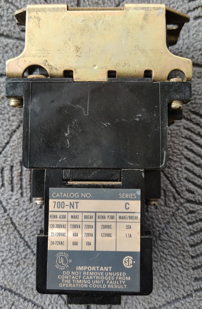🗽ALLEN BRADLEY 700-NT RELAY, SERIES Cat. #: 700-N200A1 Contactor
