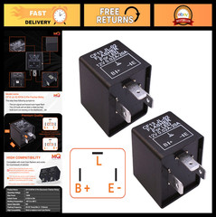 2 Pack 3-Pin LED Flasher Relay for Car Turn Signal & Hazard Fix – Hyper Blink Re