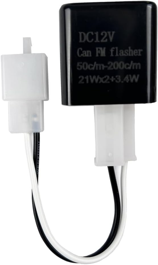 2 Prong Electronic LED Flasher Relay with Wires for Bikes Motorcycles