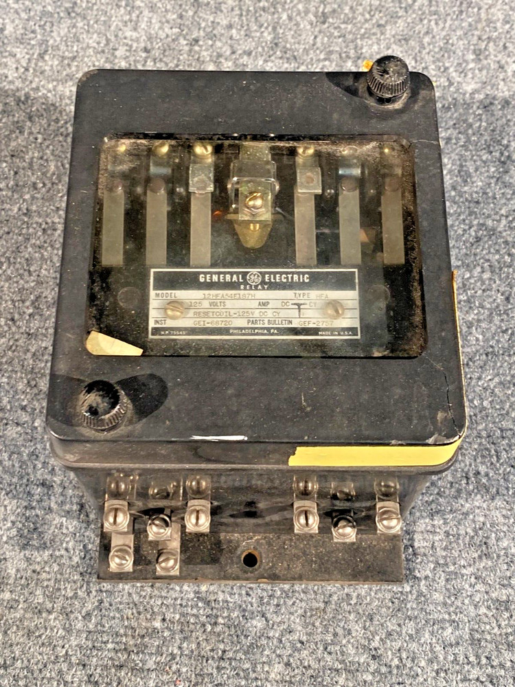 GE 12HFA54E187H Auxiliary Relay Type HFA 125V General Electric 12-HFA54E187H