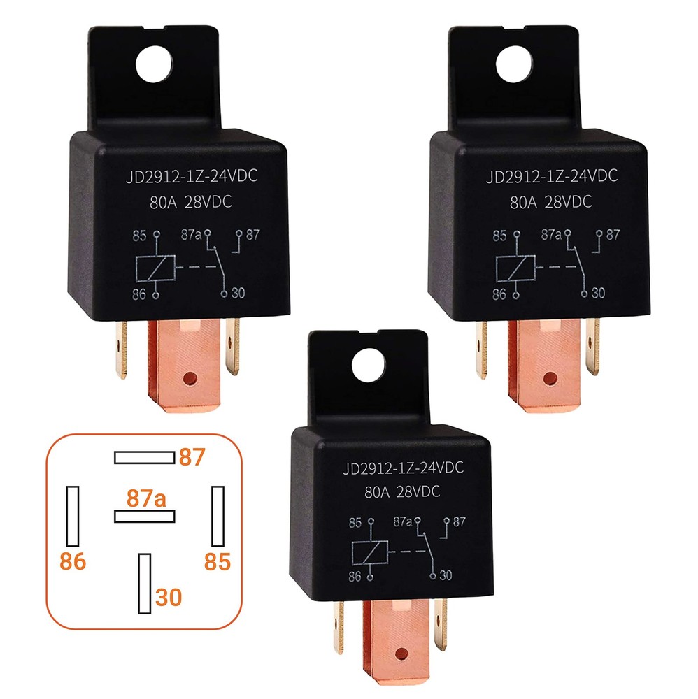 3Pack 12V 5Pin 80Amp Automotive Switch for Car, Truck, Boat, Van, Vehicle