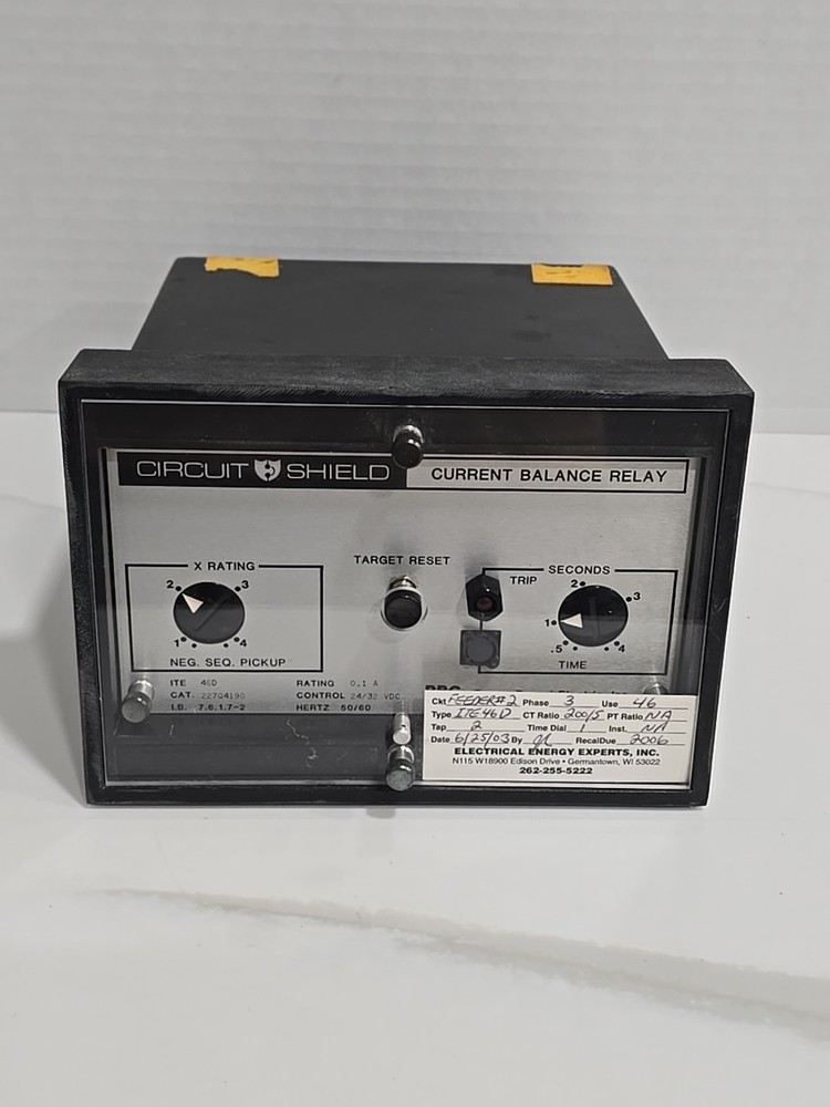 BBC Brown Boveri 227Q4190 Circuit Shield Type 46D Current Balance Relay 24/32VDC
