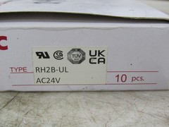 💥10) NEW IDEC 10 AMP GENERAL PURPOSE RELAY 24 VOLT COIL 8 BLADE RH2B-UL