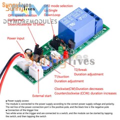 5V 12V 24V DC Infinite Cycle Delay Timer Relay Turn On-off Switch Loop Module US
