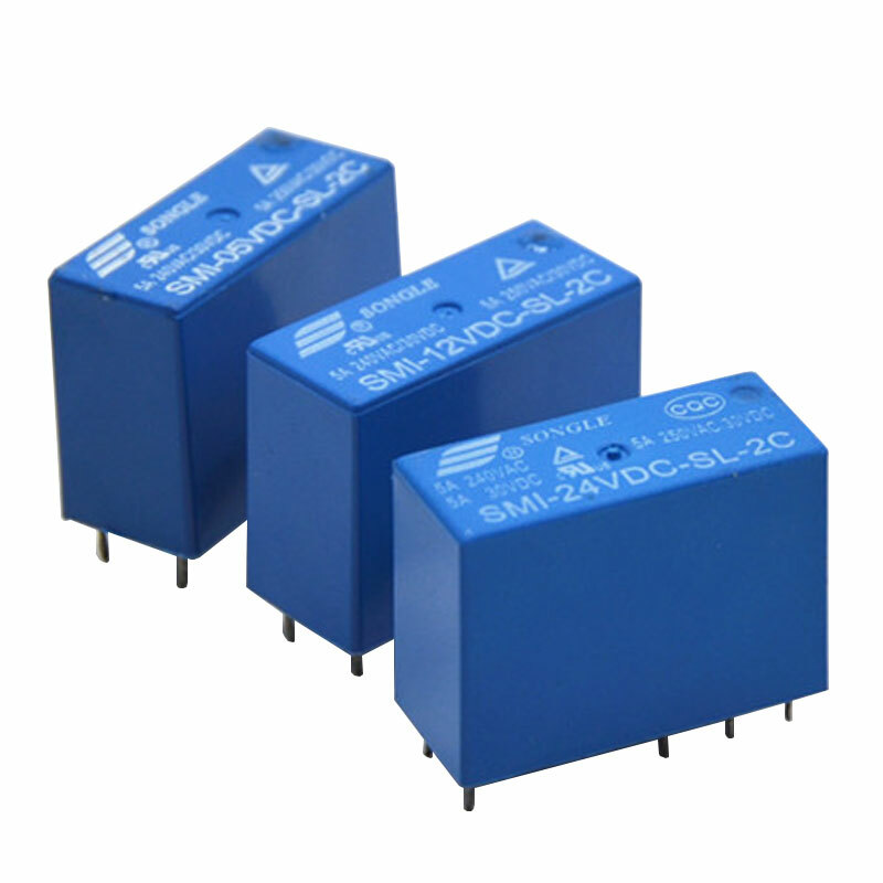 SONGLE Relay SMI-05VDC-SL-2C SMI-12VDC-SL-2C SMI-24VDC-SL-2C 5A 8Pins Relay