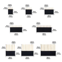 112 PCS 2.54mm Male Female Pin Connector Assortment Kit Stackable Shield PCB