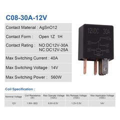 5 Pin 12V 30A Relay Pack – Durability for Automotive Electrical Systems