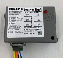 Functional Devices RIB2401B, Enclosed Relay 20A SPDT, 24V/120V