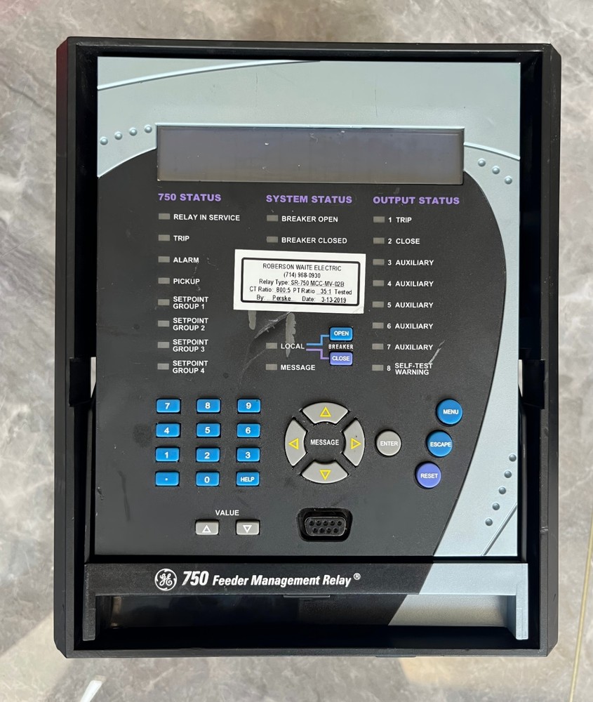 USED TEST GE Multilin SR750 750-P5-G5-D5-HI-A20-R-E Power Management Relay FedEx