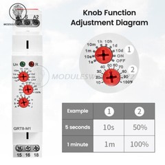 AC/DC12V-240V A220V 16A On Delay Off Delay Timer Relay Time Delay Relay Din Rail