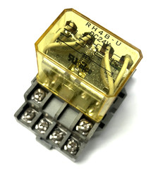 IDEC POWER RELAY RH4B-U DC24V 4 POLES RH SERIES 10A W/ SOCKET SH4B-05 10A 300V