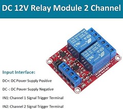 4pcs DC 12V Relay Module 2 Channel Relay Board with Optocoupler Support High or