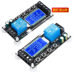 Time Delay Relay 2pcs Adjustable Trigger Delay Switch Board DC 5V 12V 24V LCD