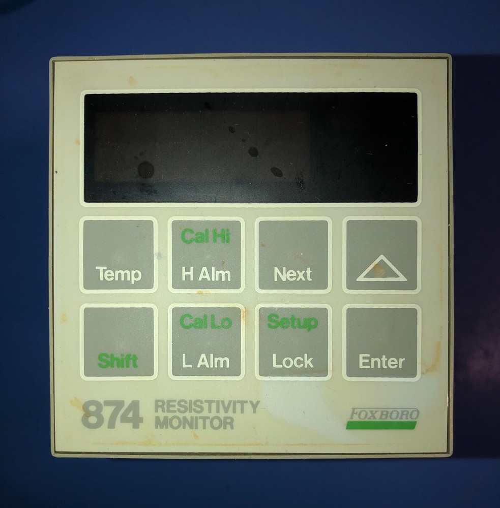 Foxboro 874 Resistivity Controller Control Monitor 874RS-AI ST A