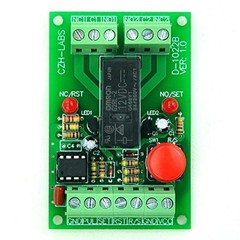 ELECTRONICS-SALON Panel Mount Momentary-Switch/Pulse-Signal Control Latching