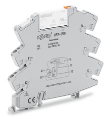 WAGO 857-359 Relay Module 24-230V AC/DC 6A DIN Rail 5-Pin SPDT Light