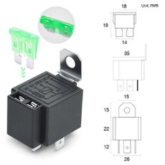6PCS 5Pin 12V Fuse Relay Switch Harness Set Auto Electrical Relay Kit Heavy Duty