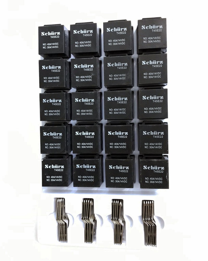 20) T45E22 12V 5 Pin SPDT 30/40 Amp Relay Waterprove for Car Installation System